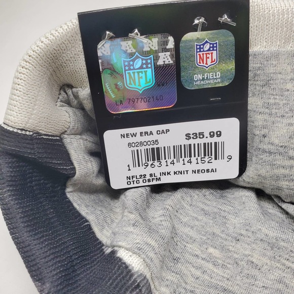 New Era 2022 Sideline Ink Dye Cuffed Knit Hat - New Orleans Saints - Picture 3 of 4